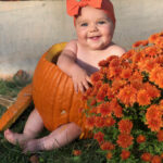 Baby Moore in a pumpkin